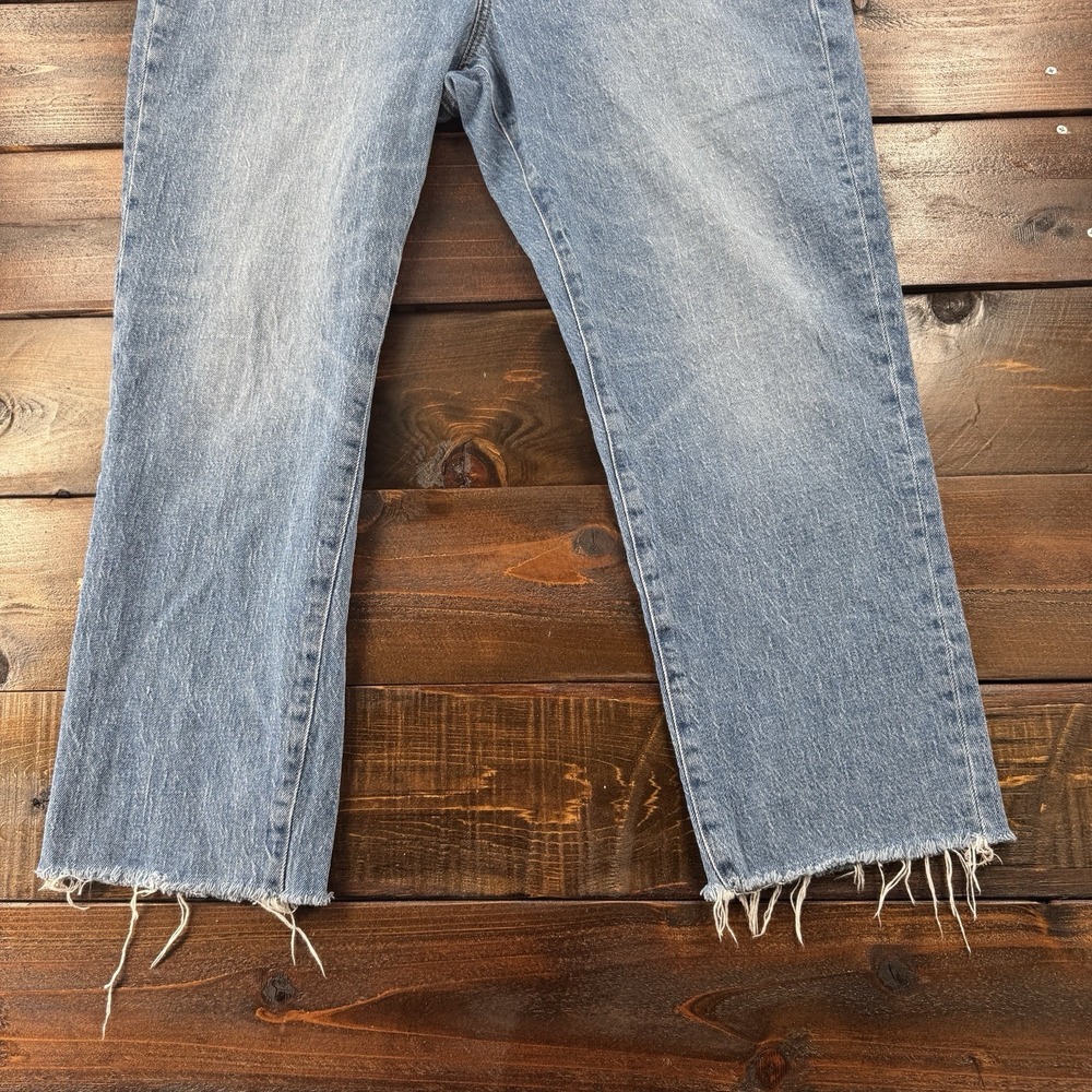 Madewell Jeans Womens Perfect Vintage Crop Jean Denim Distressed‎ 30 Actual 34" - Picture 11 of 15